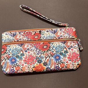 Floral Multicolor Wristlet Clutch